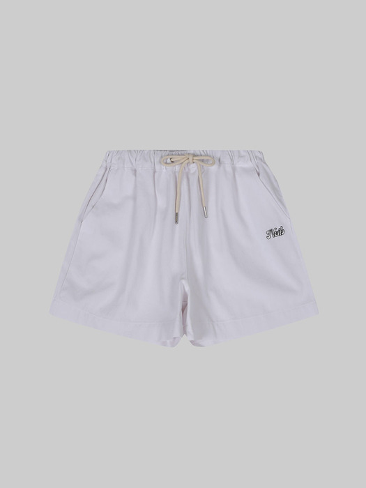 Neib Logo Cotton Banding Shorts (white)