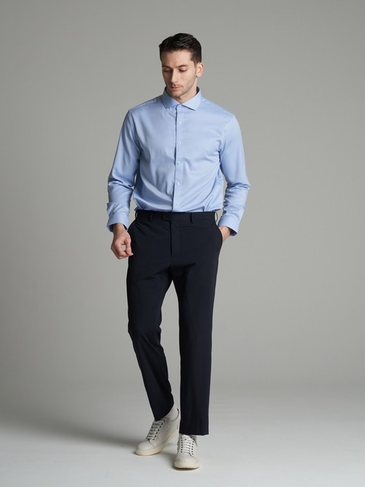 [M~5XL] Tapered Set-up Slacks_navy