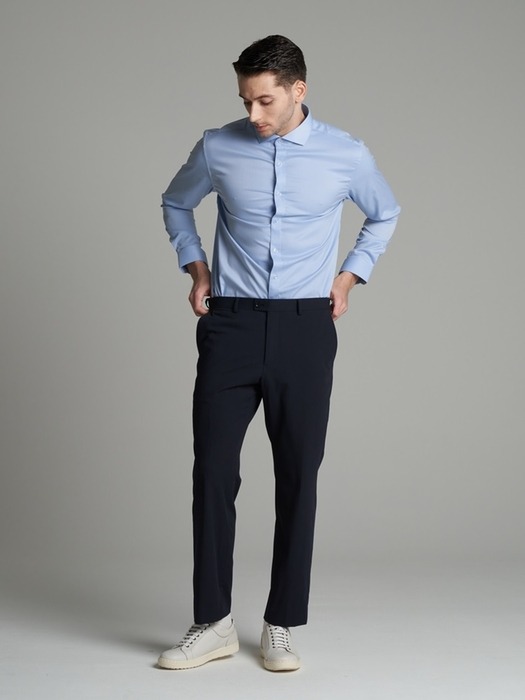 [M~5XL] Tapered Set-up Slacks_navy