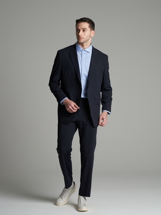 [M~5XL] Tapered Set-up Slacks_navy