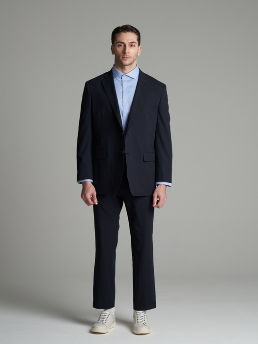 [M~5XL] Tapered Set-up Slacks_navy