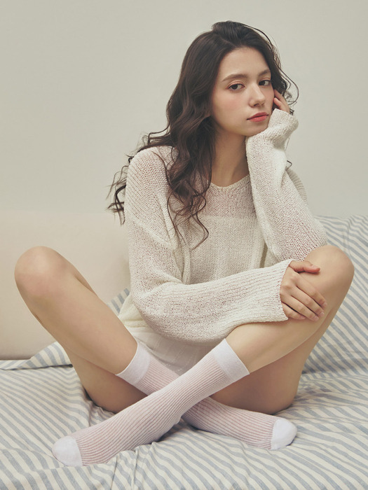 [리뉴얼ver.][3set] 봉봉 시스루 삭스 4color
