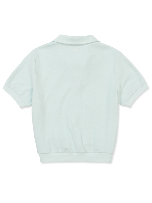 [24SS clove] Soft Terry Open Collar T-Shirt (Mint)