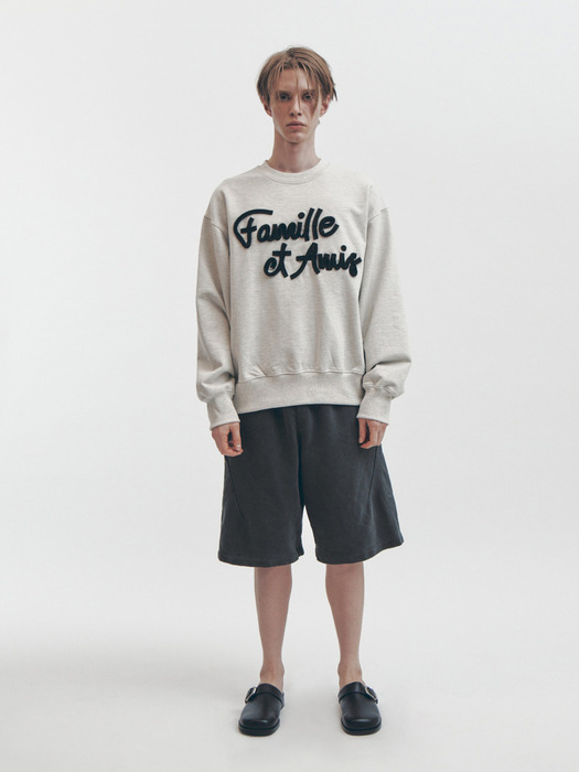 CRAFT SLOGAN SWEATSHIRT(OATMEAL)