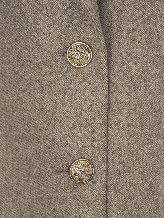 Classic Single 2 Button Jacket (Sand)
