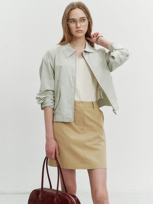 A-LINE MINI SKIRT BEIGE_UDSK4B227I2