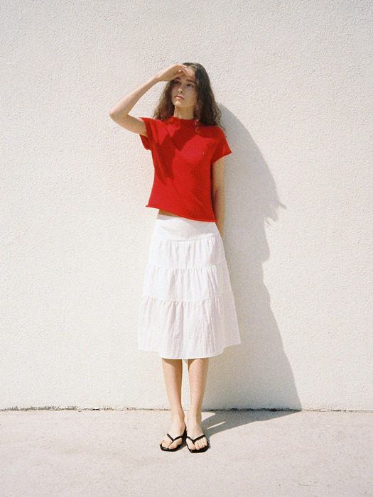 Sylvie Tiered Skirt (white)