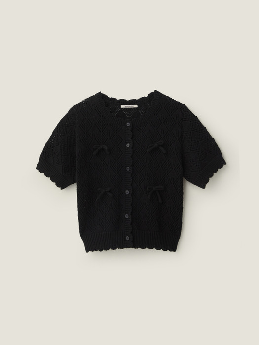 Ribbon detail cardigan - Black