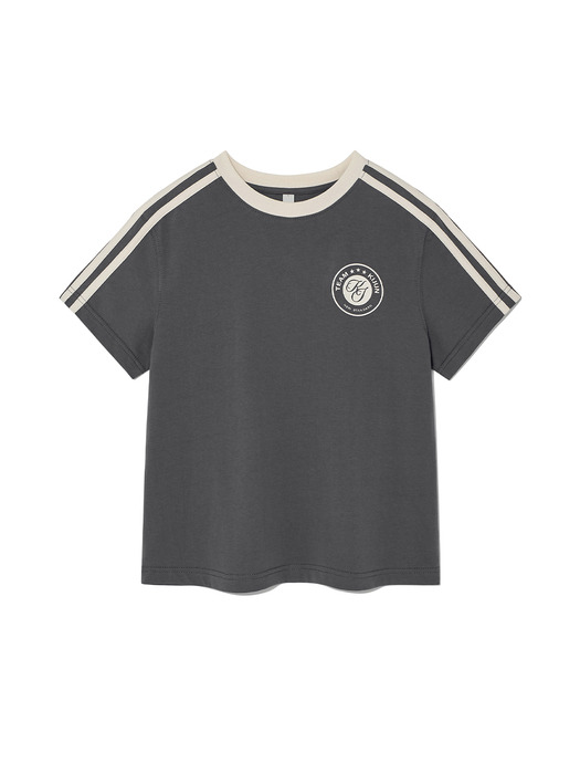 Football T-Shirt Charcoal Ivory