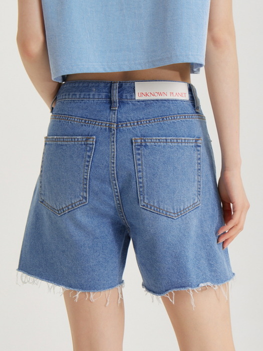 베이직 데님 쇼츠 블루_Beisic Denim Shorts Blue