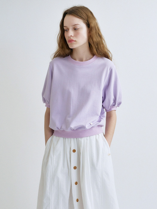 S Volume Sleeve Sweatshirt_Lavender