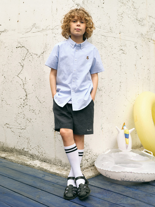 ENFANT LINEN SHORTS navy