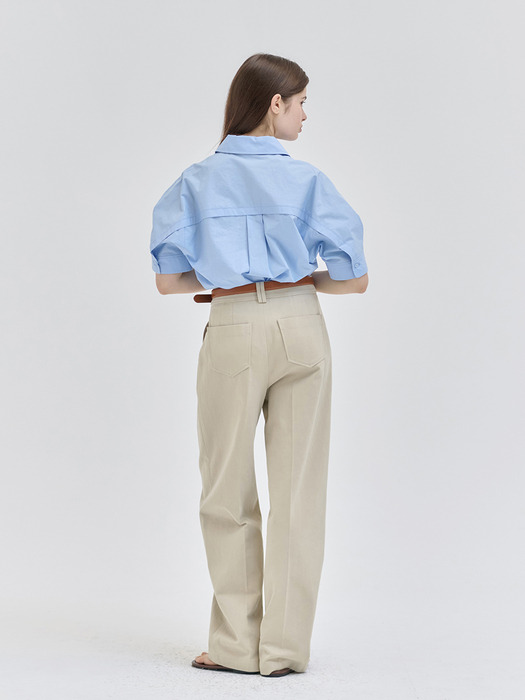 Half sleeve basic shirt Blue [N6PMBL01]