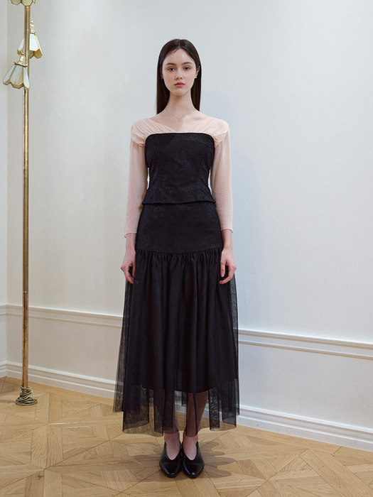 [9차리오더] Laurent jacquard blouse [Black]