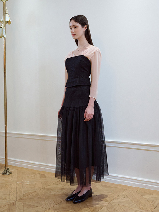 [6차리오더] Laurent jacquard blouse [Black]
