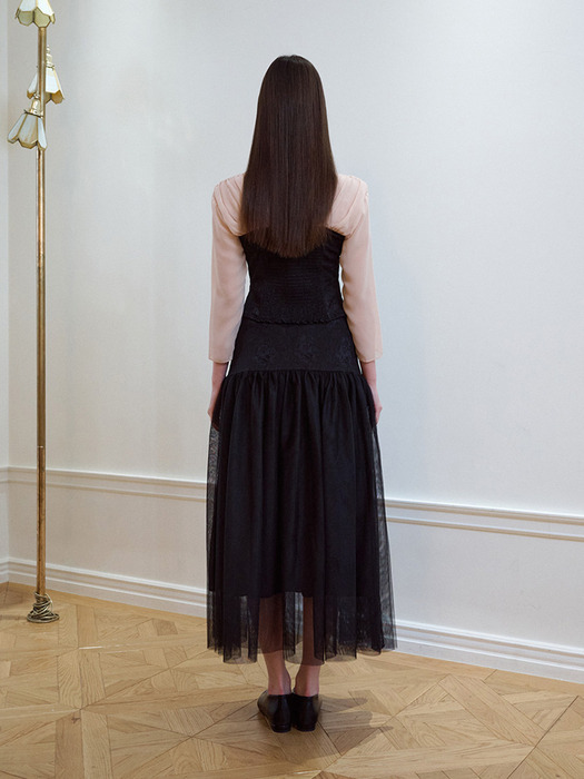 [6차리오더] Laurent jacquard blouse [Black]