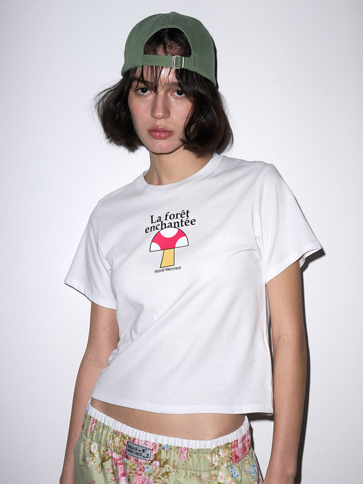 SLIM TSHIRT ENCHANTEE : MUSHROOM_WHITE