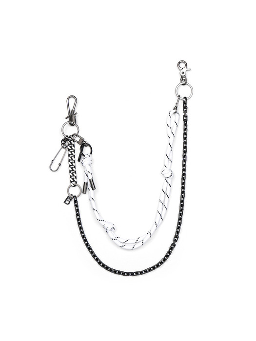 BBD 2-Line Detachable Rope Pants Chain (Black&White)