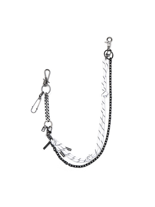 BBD 2-Line Detachable Rope Pants Chain (Black&White)