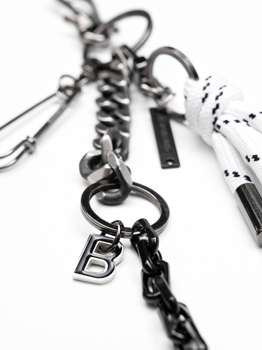 BBD 2-Line Detachable Rope Pants Chain (Black&White)