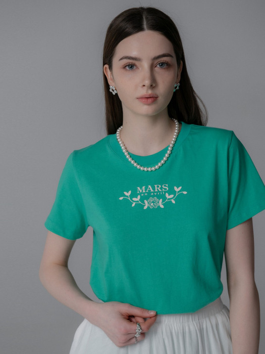 CLOVER WREATH TSHIRT_GREEN