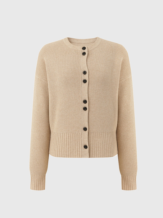 [단독]소피 버튼 니트 가디건_베이지 / SOPHIE BUTTON KNIT CARDIGAN_BEIGE