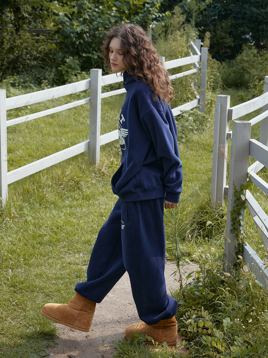 Butter Wing Fluff Sweat Pants (Navy)