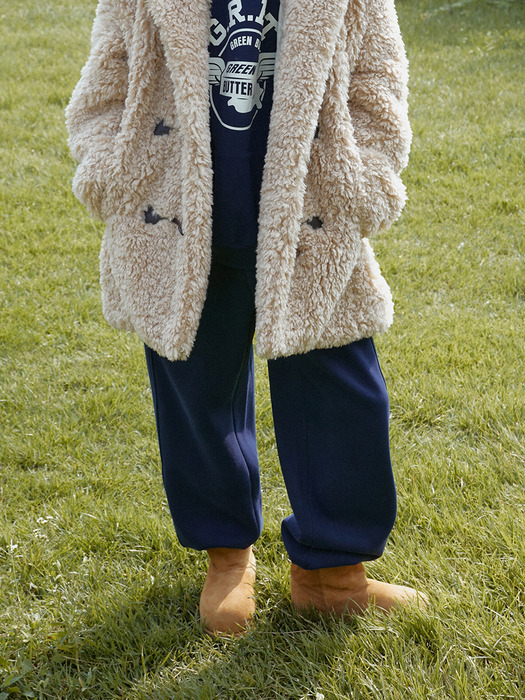 Butter Wing Fluff Sweat Pants (Navy)