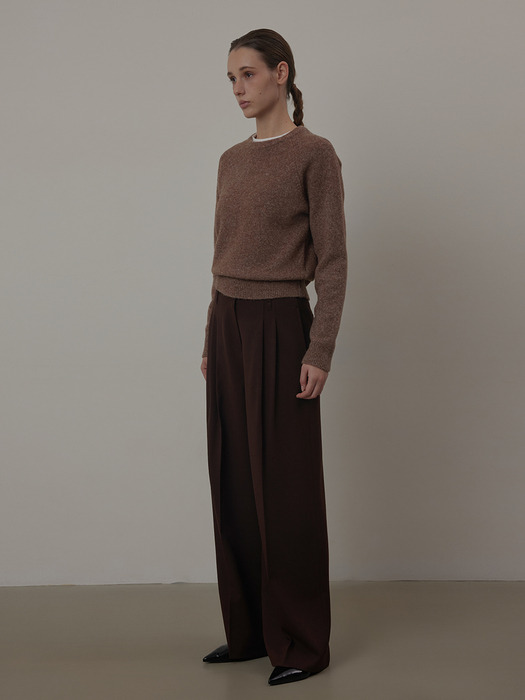 Wool Two Tuck Wide-fit Slacks_Pants