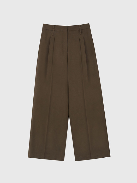 Wool Two Tuck Wide-fit Slacks_Pants