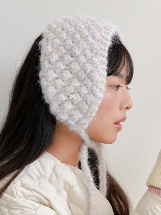 (선물포장) [HAND CROCHET] waffle earmuffs