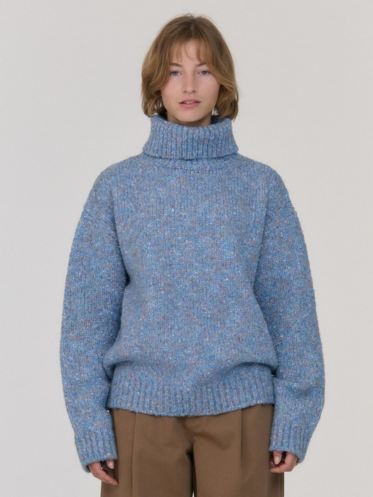 Oslo Turtleneck Knit (Blue)