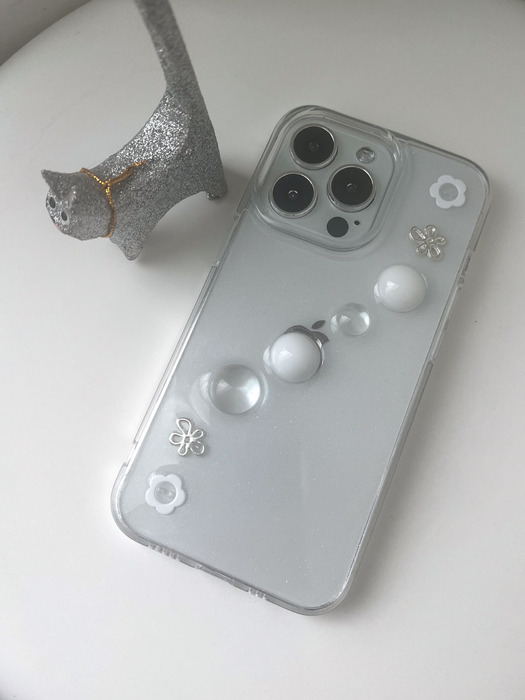 [레진/한정] Silver Flower 폰케이스