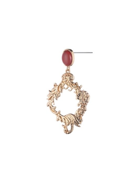 gold lozenge garland earrings