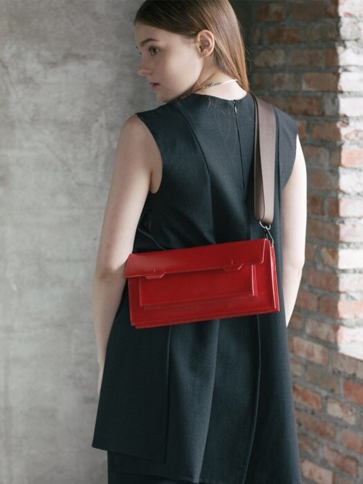 Polygon Womans Clutch[Red]