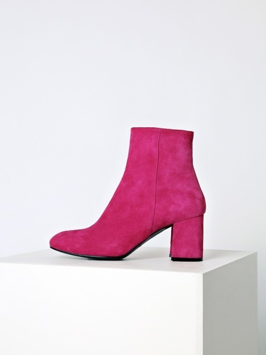 SUEDE ANKLE BOOTS - HOT PINK