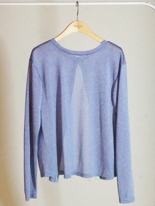 Glitter summer knit top_cool colors