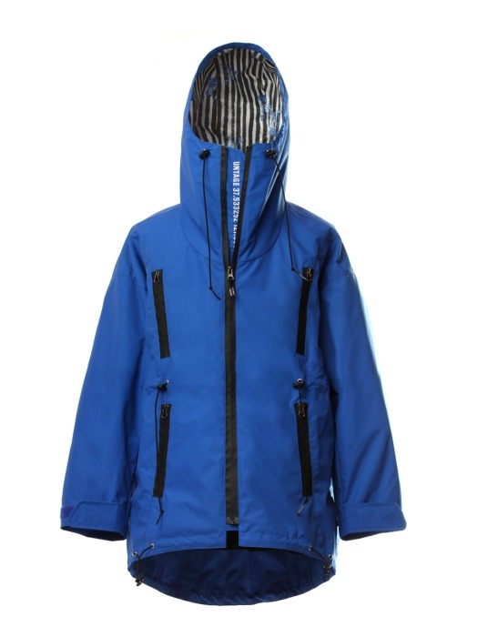 UTO-SS13 ample space hoody rain coat[blue(UNISEX)]