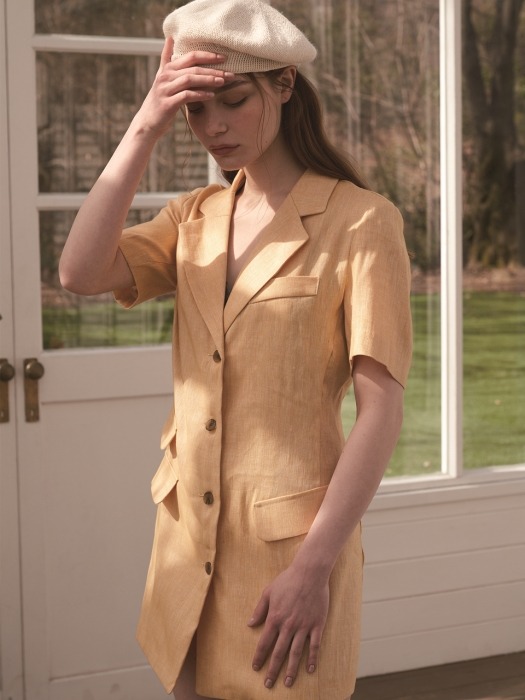 linen jacket onepeice yellow