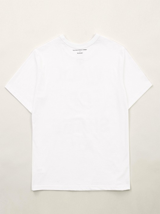 슬로건 입체프린팅 티셔츠 GPR_WHITE(L)