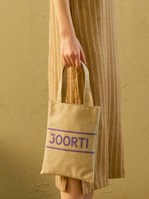 J161 Joorti logo cotton tote bag (bluegreen)