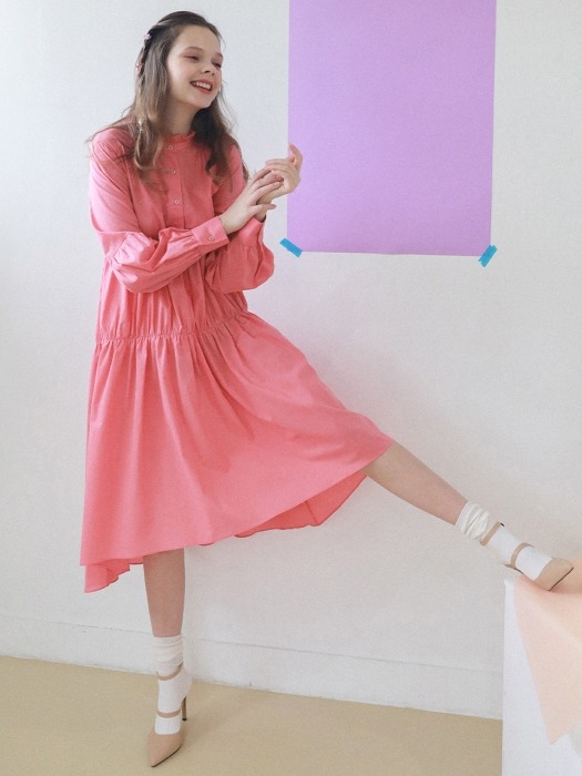 Blooming Dress_Coral Pink Color