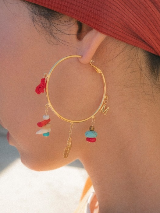 hippie motifs earring