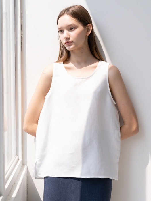 linen natural sleeveless (ivory)