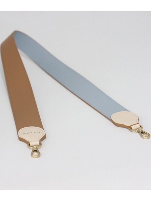 DOUBLE SIDED LEATHER STRAP [MIXED COFFEE MULTI]