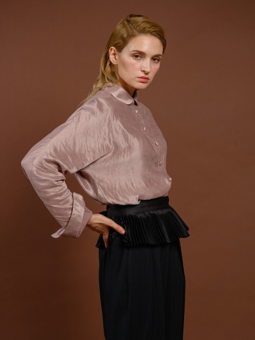 pink katiacho SUEDE TOUCH FRENCH BLOUSE