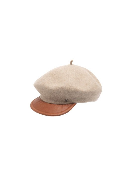 Duck beret -Oatmeal/Lambskin Camel