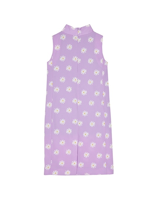 Big egg flower line dress - Violet