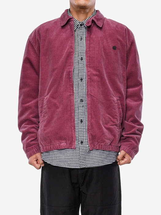 MADISON JACKET_DUSTY FUCHSIA/BLACK RINSED