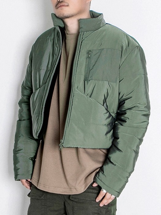 OMERTA 2019FW Crop Bomber Military Green